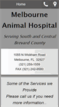 Mobile Screenshot of melbourneanimalhospital.net