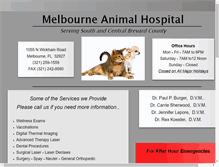 Tablet Screenshot of melbourneanimalhospital.net